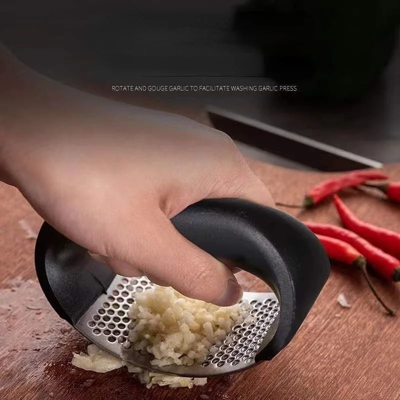 Kitchen Gadgets Garlic - Stainless Steel Garlic Press Crusher Manual