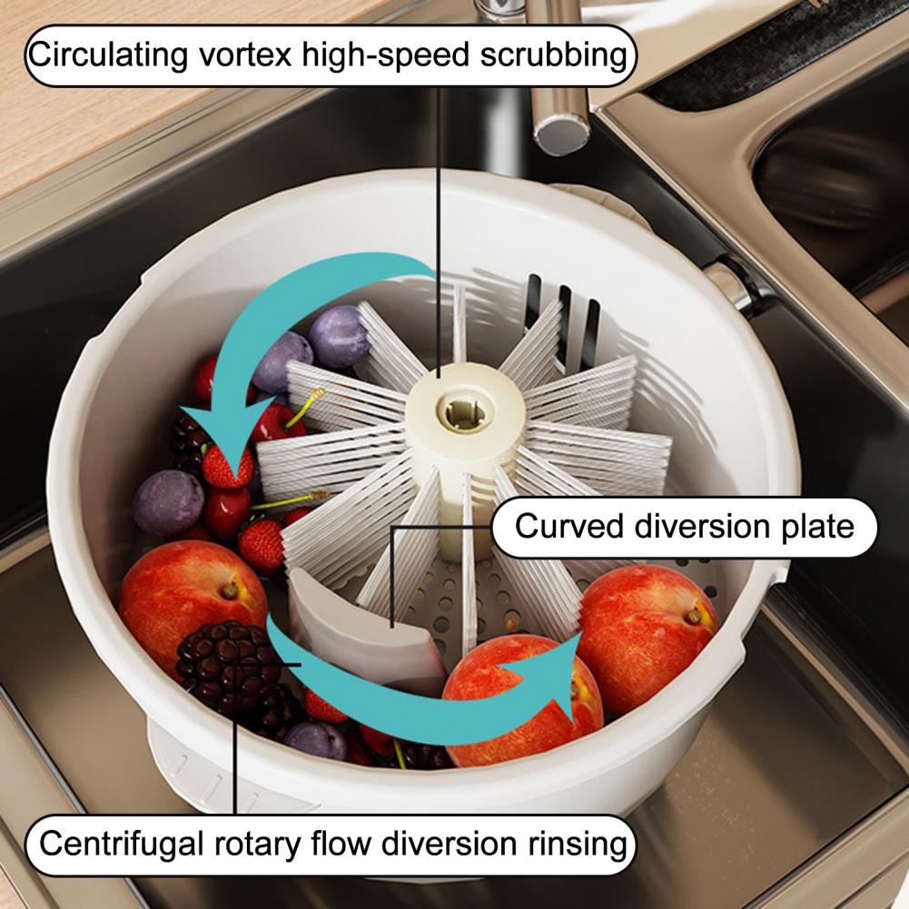Salad Spinner - Multifunctional Salad Spinner, Electric/Manual Vegetable Washer,