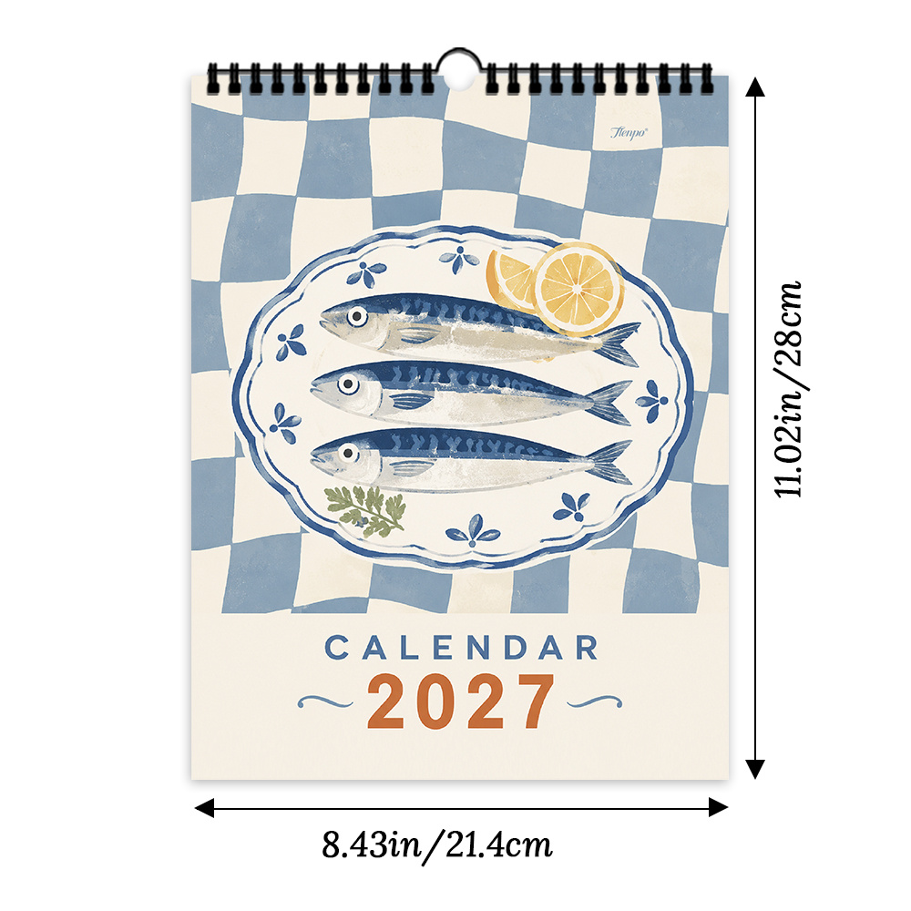 1pc 2027 Wall Calendar, Litera - Kitchen Gadgets Gift review and price