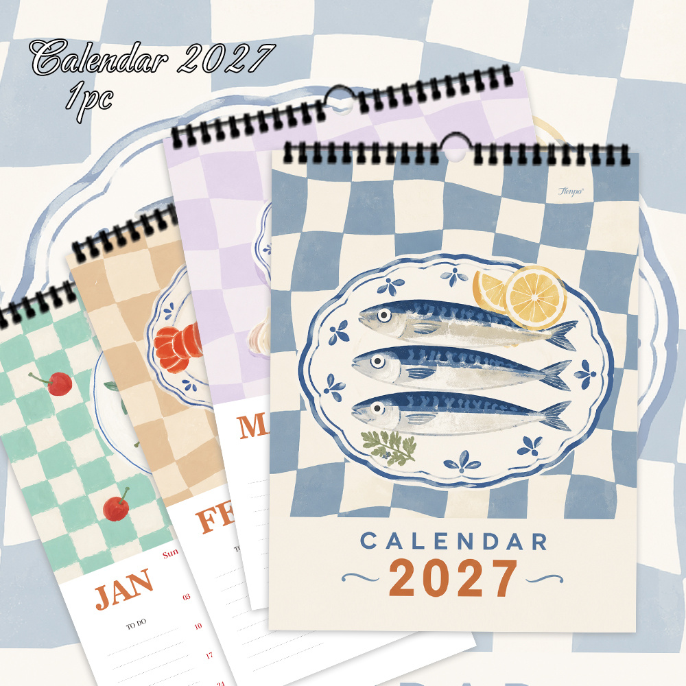 1pc 2027 Wall Calendar, Litera - Kitchen Gadgets Gift review and price