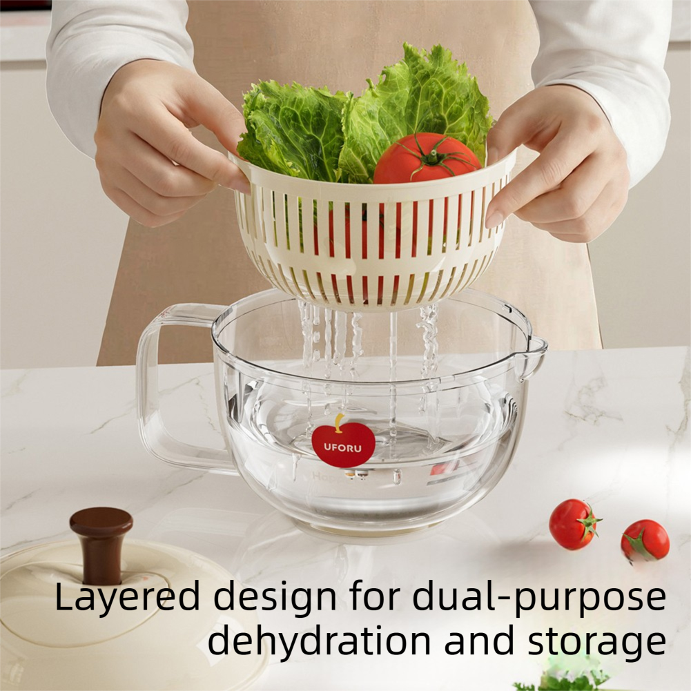 Hand-Cranked Rotating Drain Ba - Salad Spinner review and price