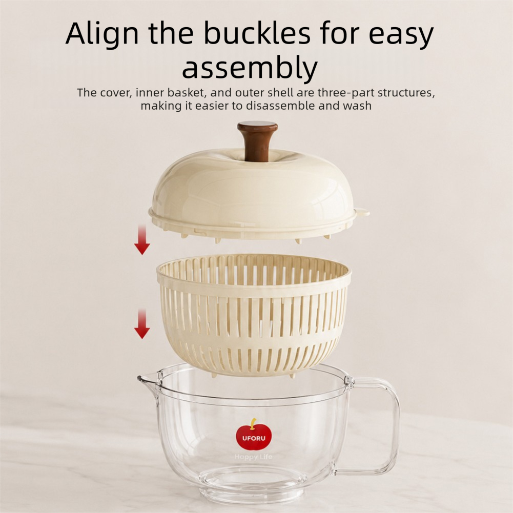 Hand-Cranked Rotating Drain Ba - Salad Spinner review and price