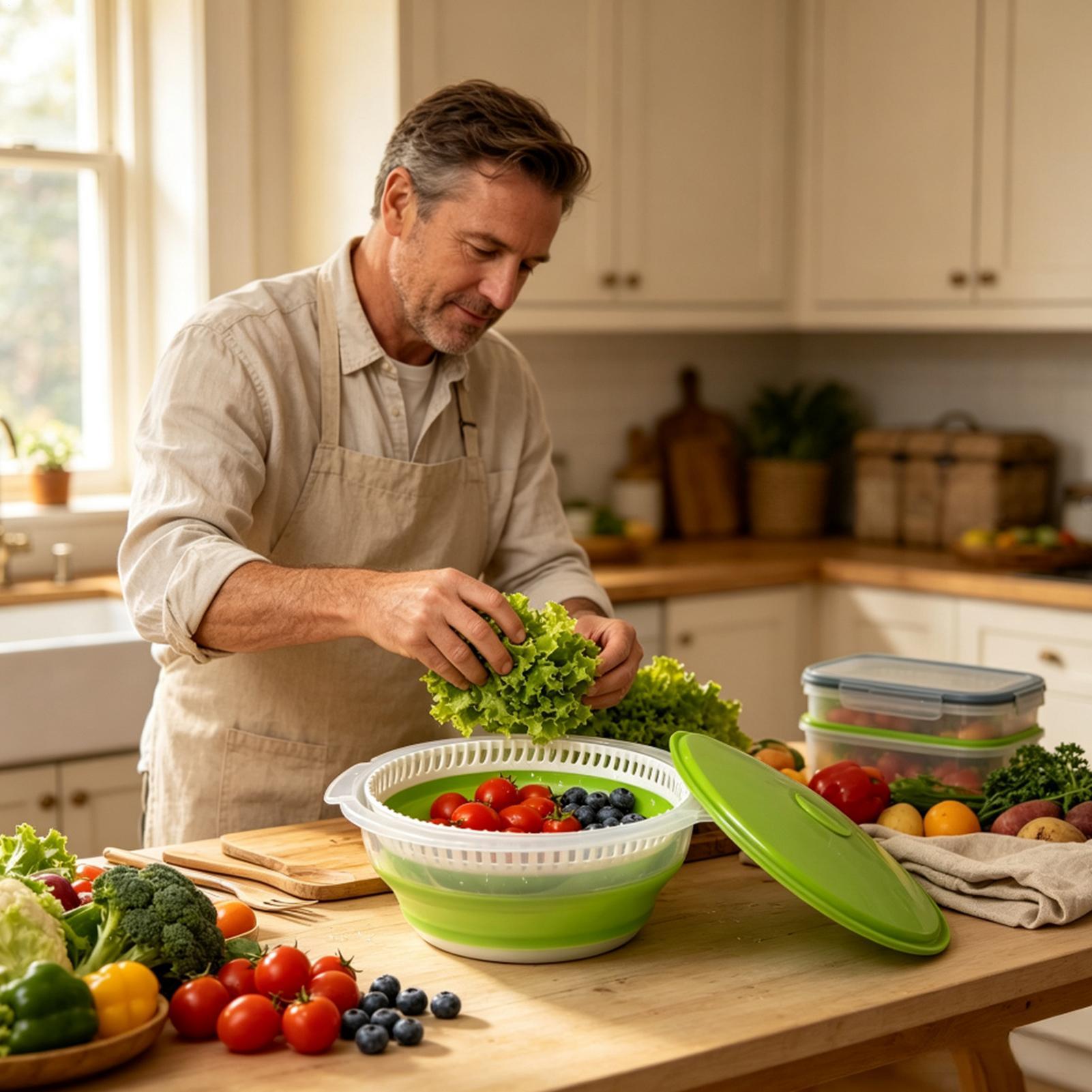 Salad Spinner Portable Foldabl - Salad Spinner review and price